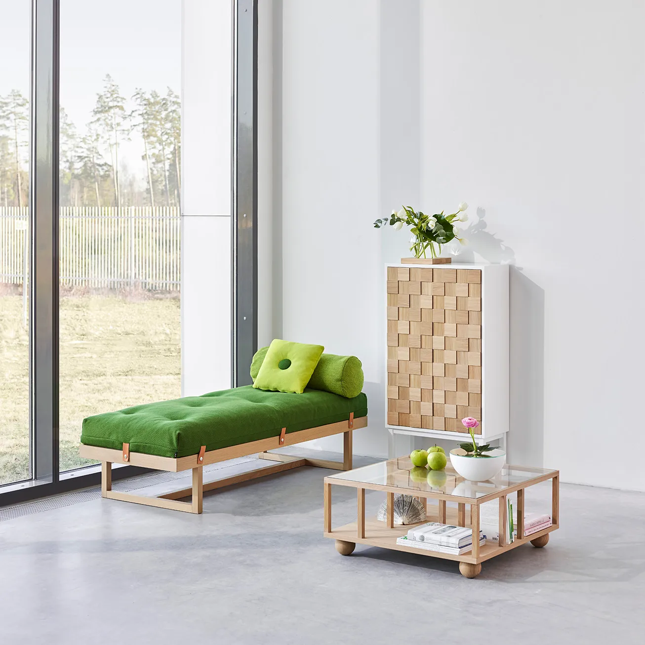 Aparador Collect 2016, roble aceitado blanco-blanco A2