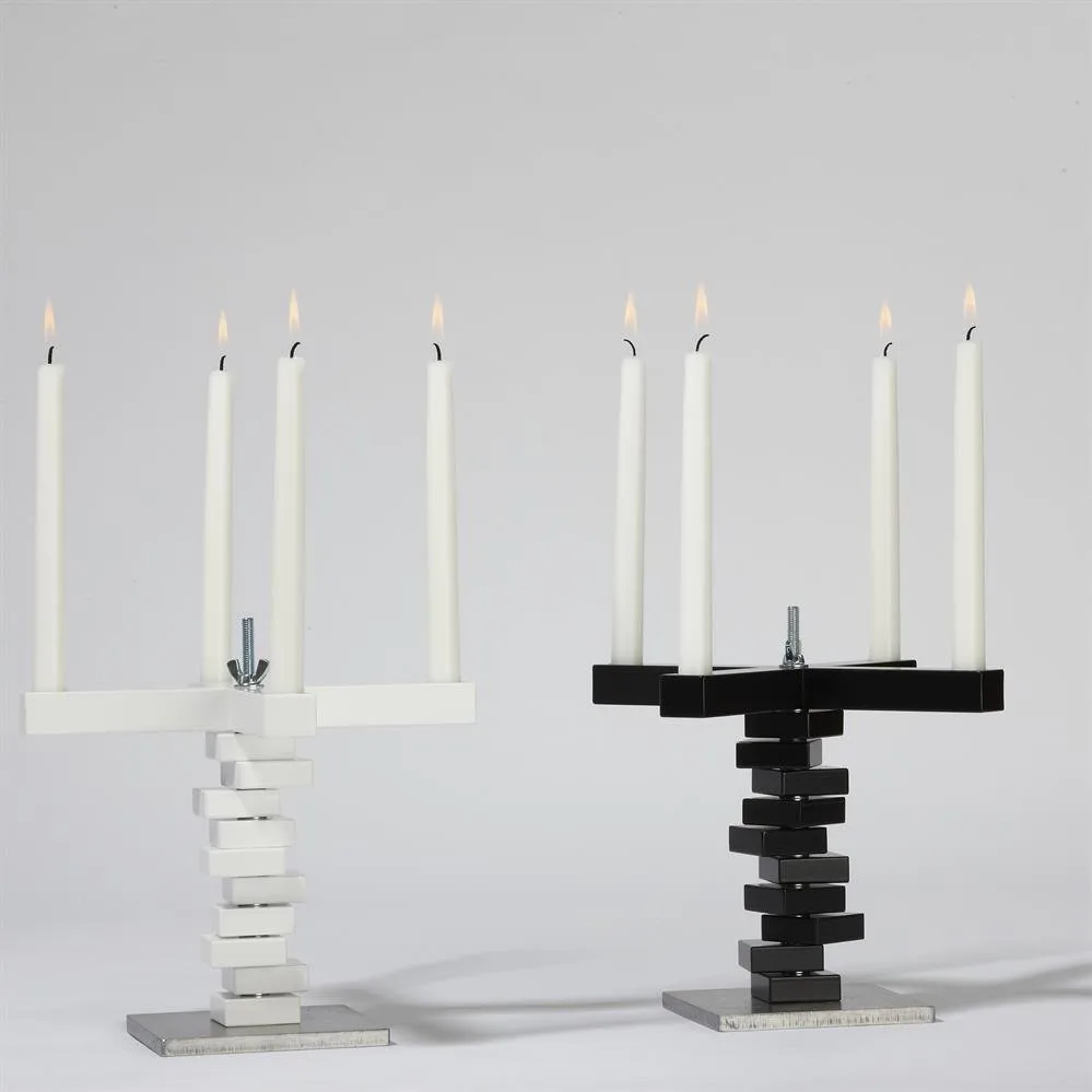 Candelabro Spin, Blanco A2