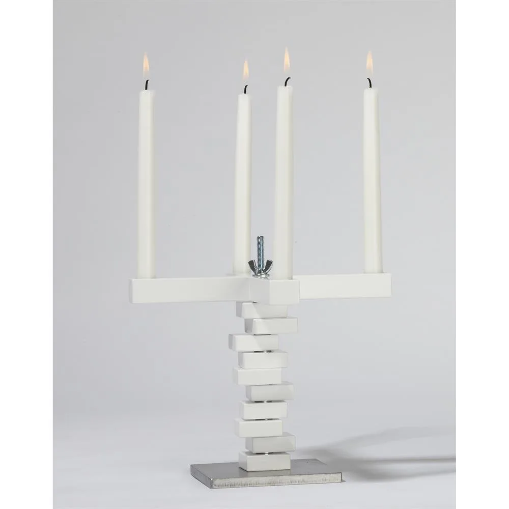 Candelabro Spin, Blanco A2