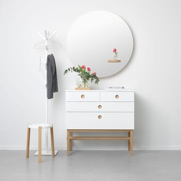 Cómoda Keep - Blanco, base de roble aceitado - A2