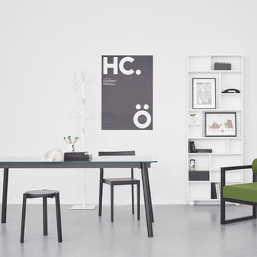 Corners Mesa - Roble aceitado blanco, vidrio - A2