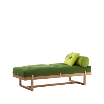 Diván Stay - Tela verde, estructura de roble aceitado - A2