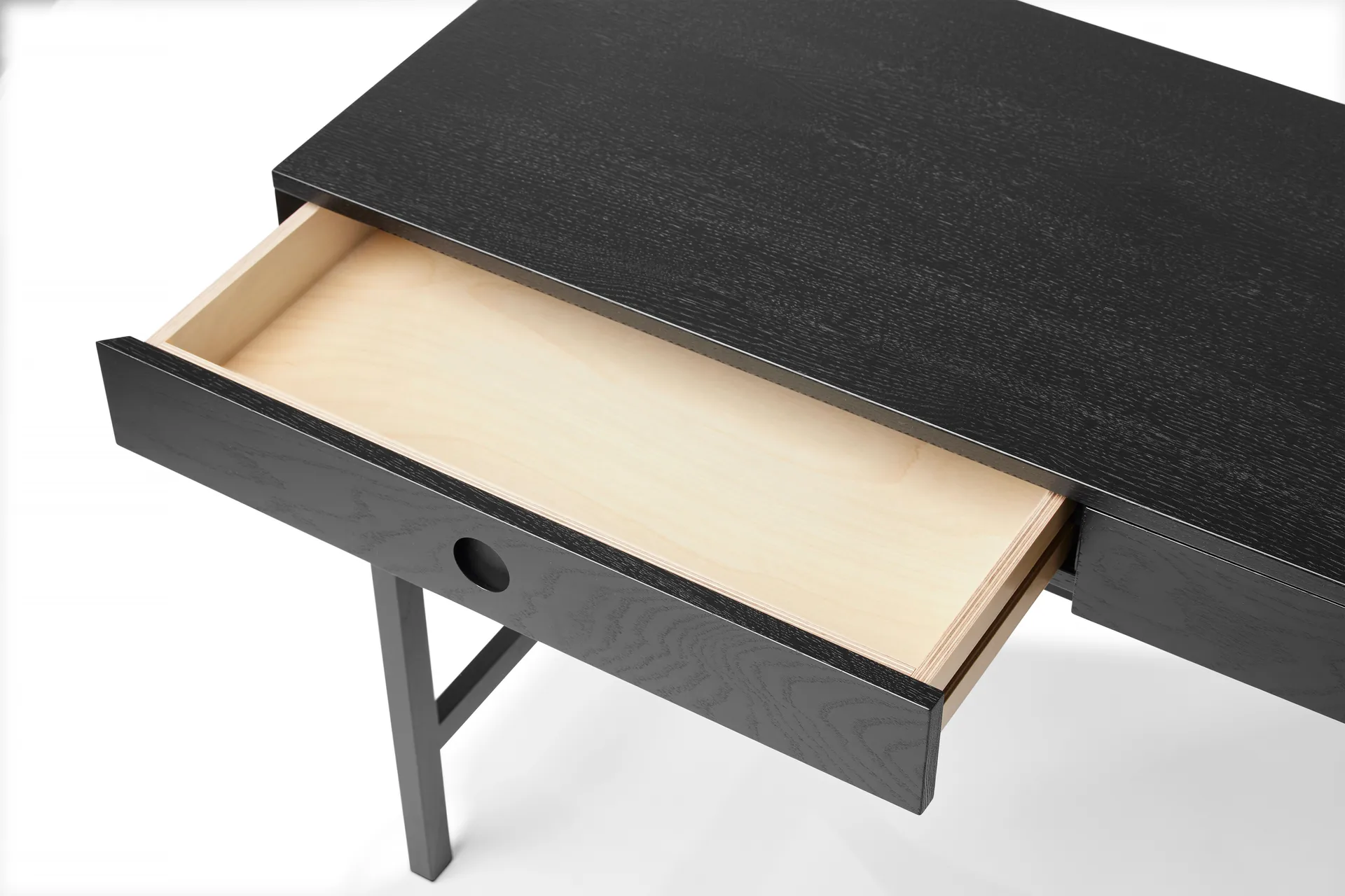 Escritorio Mind, Roble teñido en negro, 118×74×44 cm A2