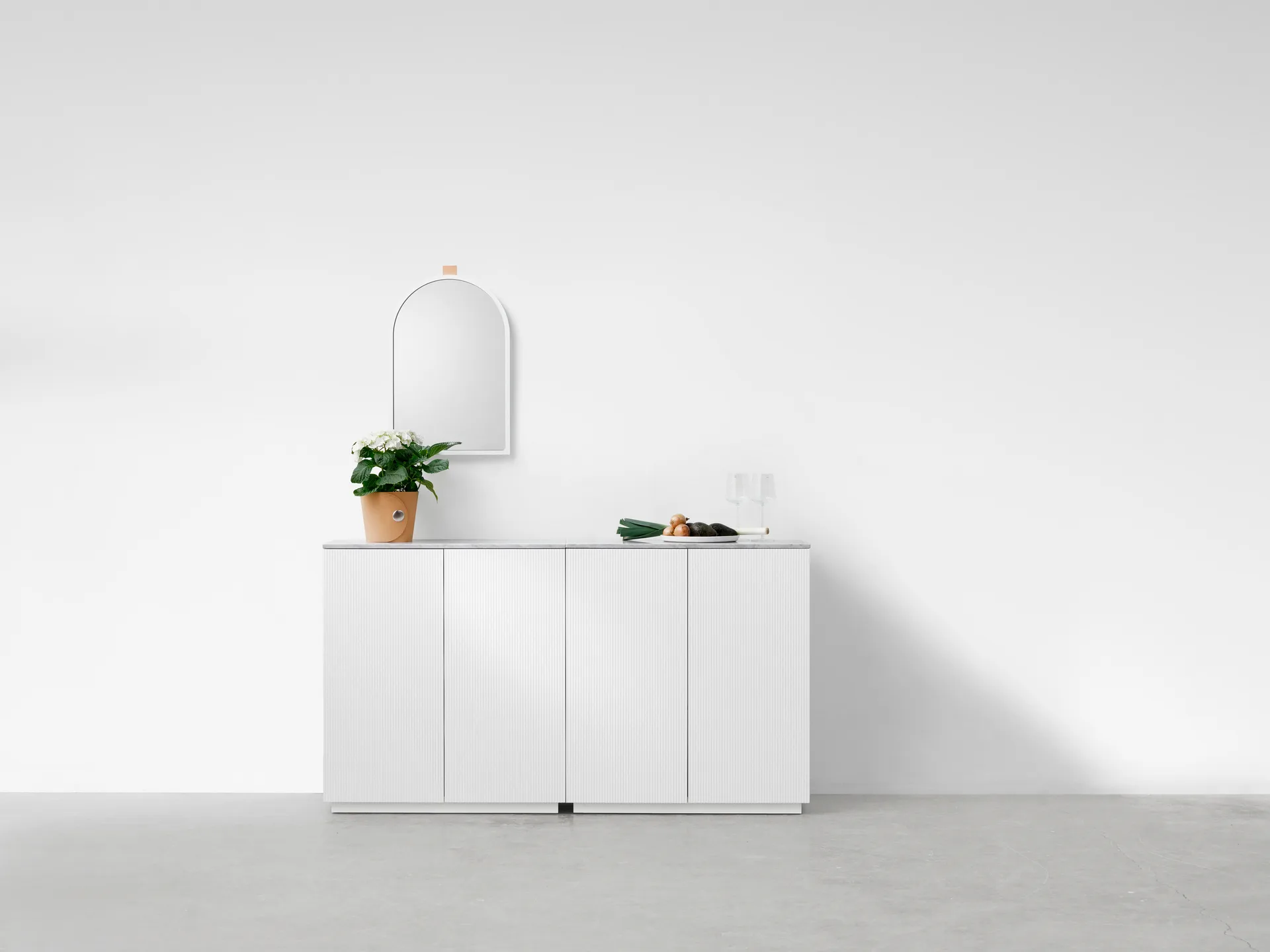 Espejo de pared Echo, Blanco, 43x63 cm A2