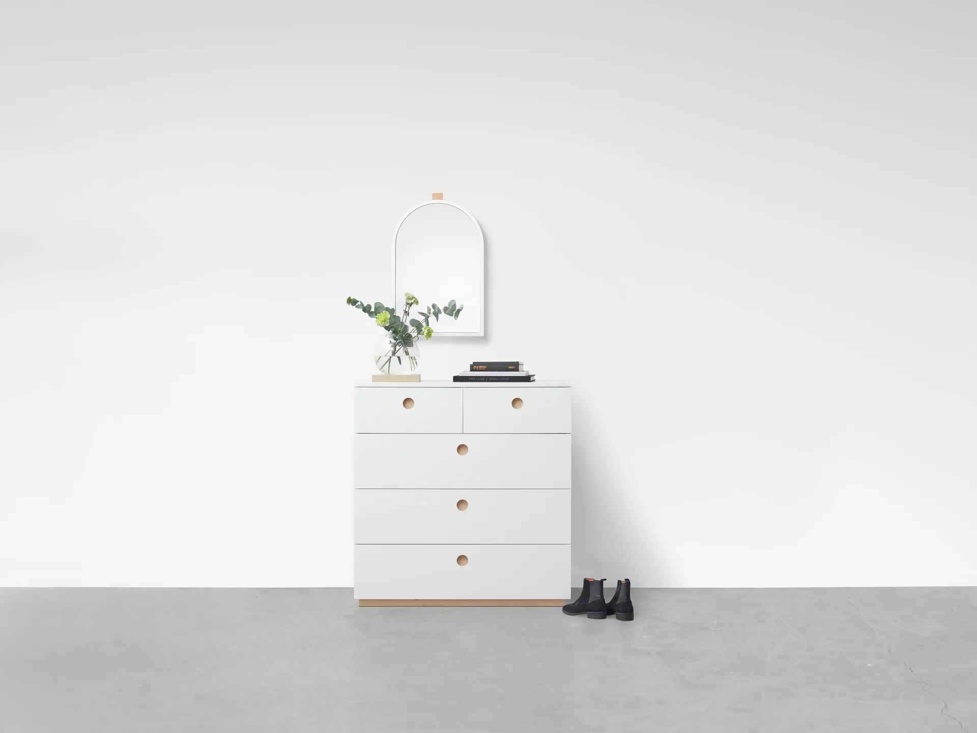 Espejo de pared Echo, Blanco, 43x63 cm A2