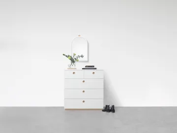 Espejo de pared Echo - Blanco, 43x63 cm - A2