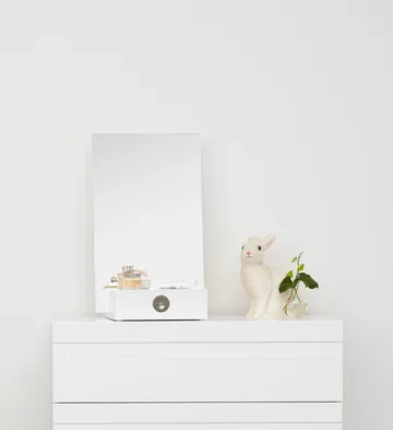 Espejo Me  con almacenaje - Blanco, 34×57×30 cm - A2
