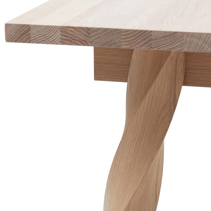 Mesa de comedor Twist, roble aceitado blanco A2