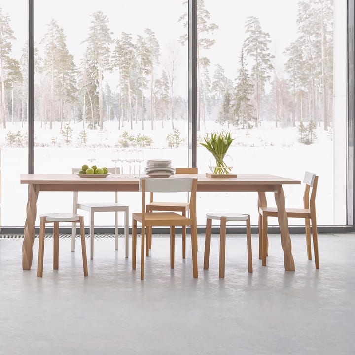 Mesa de comedor Twist, roble aceitado blanco A2