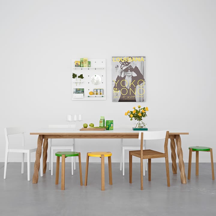 Mesa de comedor Twist, roble-blanco A2