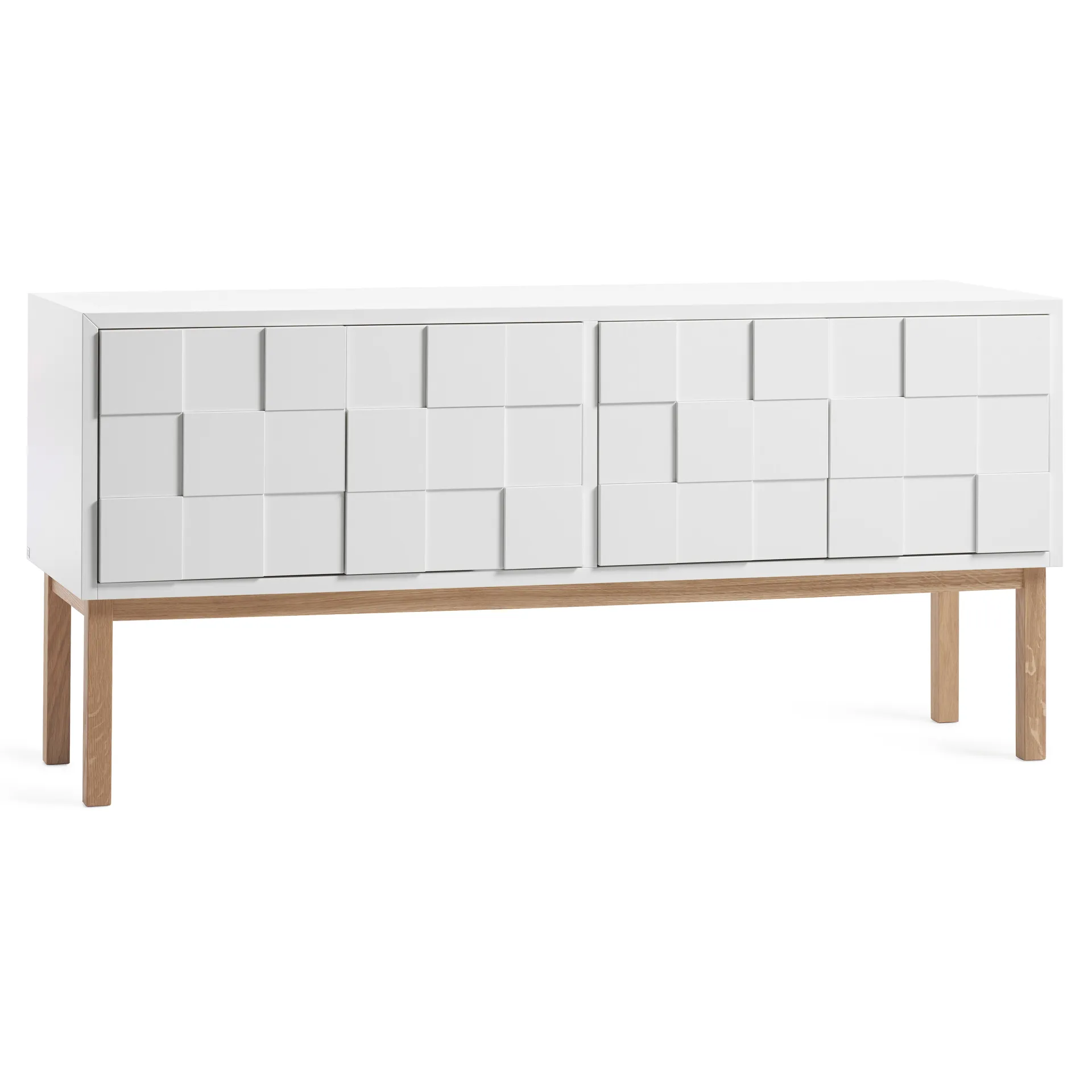 Mueble TV con patas Collect 2010, roble aceitado blanco A2