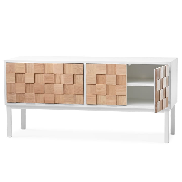 Mueble TV con patas Collect 2016, roble aceitado blanco-blanco A2