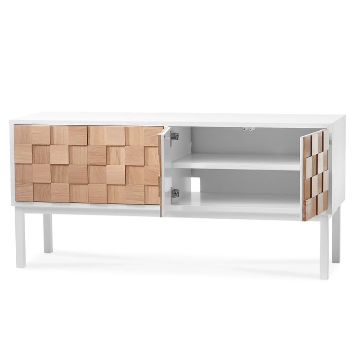Mueble TV con patas Collect 2016, roble aceitado blanco-blanco A2