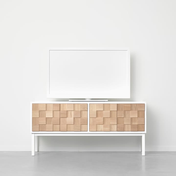 Mueble TV con patas Collect 2016, roble aceitado blanco-blanco A2