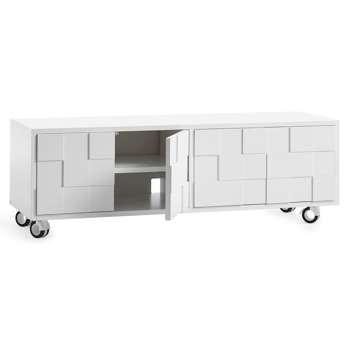 Mueble TV con ruedas Collect 2010, blanco A2