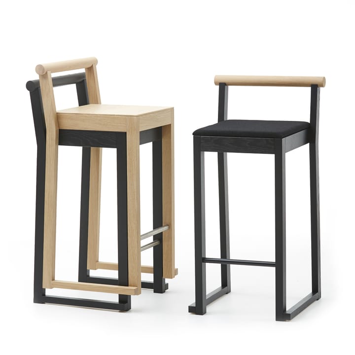 Taburete bar Party 66 cm, roble teñido de negro A2