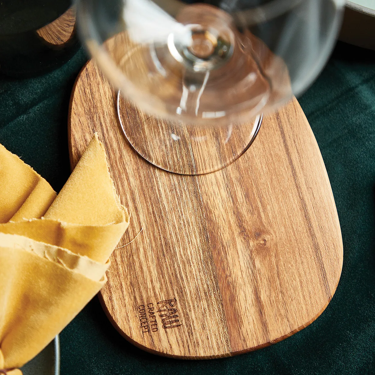 2 Bandejas mantequilla Raw 14x19 cm teca, marrón Aida