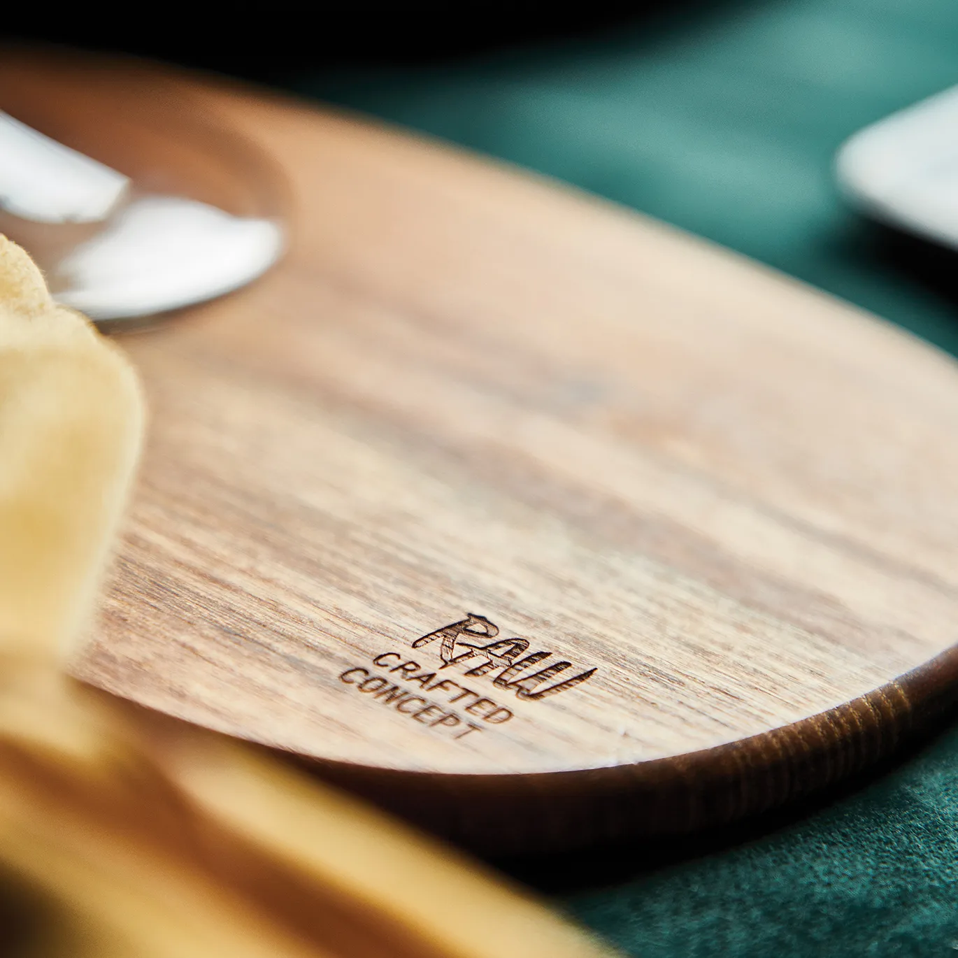 2 Bandejas mantequilla Raw 14x19 cm teca, marrón Aida