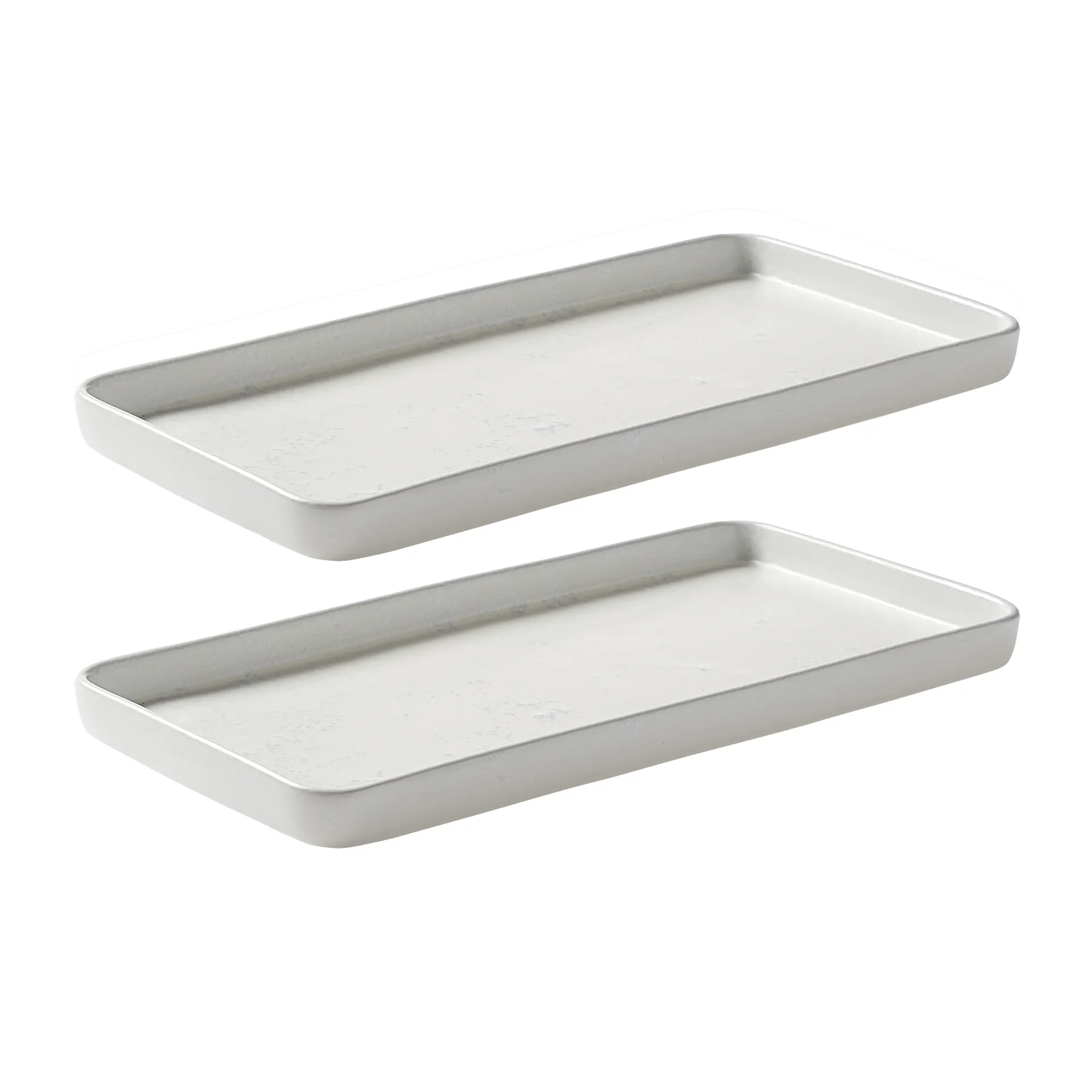 2 Platos Raw 18x34 cm, Arctic white Aida