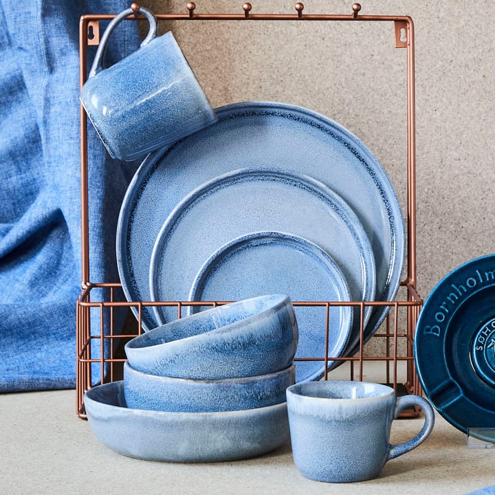 2 Tazas y platillos Søholm Sonja, azul Aida