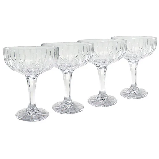 4 Copas de champagne Relief, transparente Aida