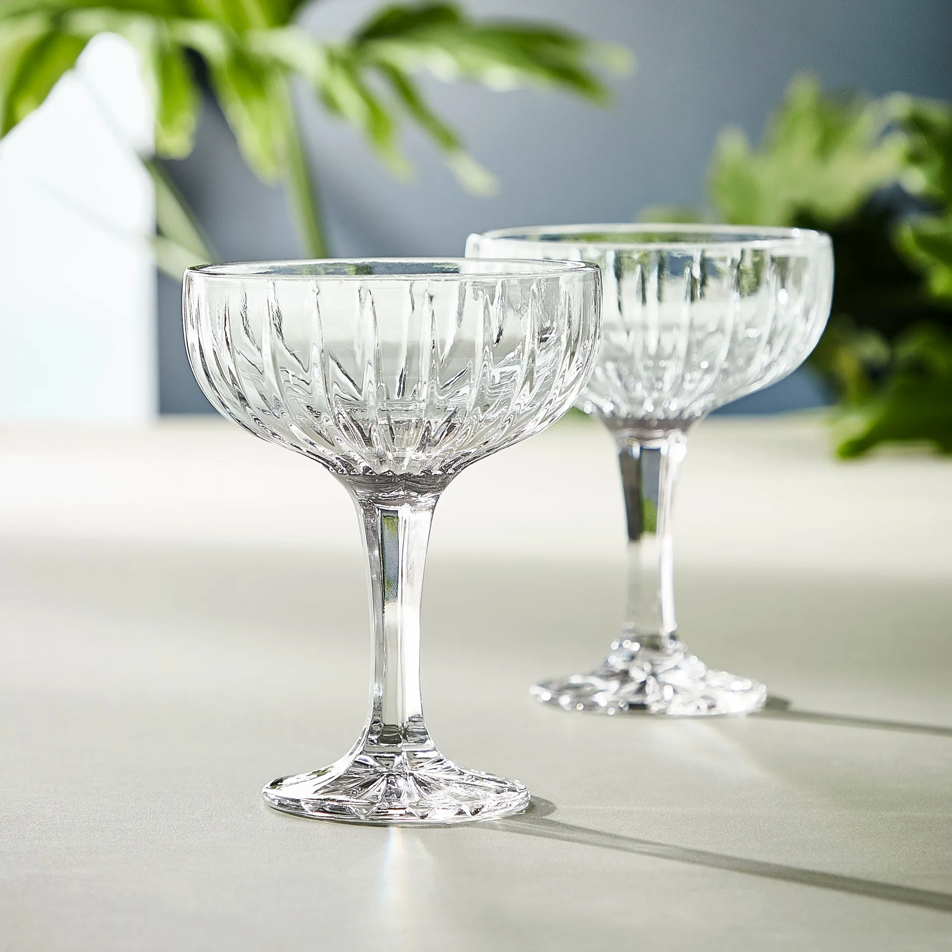 4 Copas de champagne Relief, transparente Aida