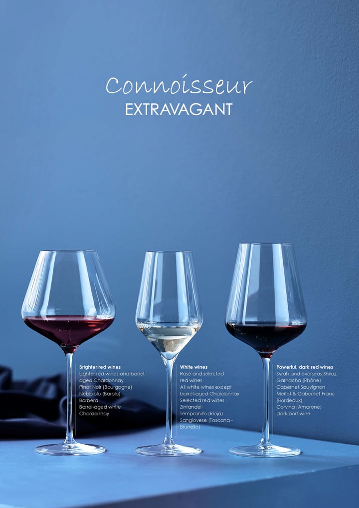4 Copas de vino blanco Connoisseur Extravagant 40,5 cl, Clear Aida