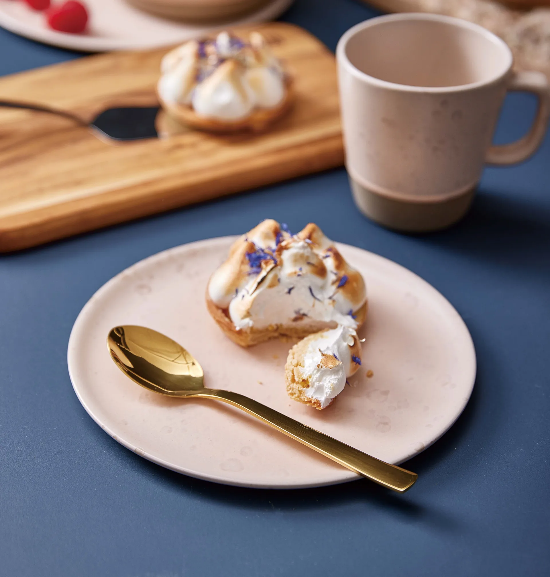 4 Cucharas de postre Raw, Dorado Aida