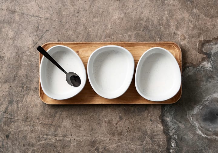 4 Cucharas de postre Raw, negro Aida