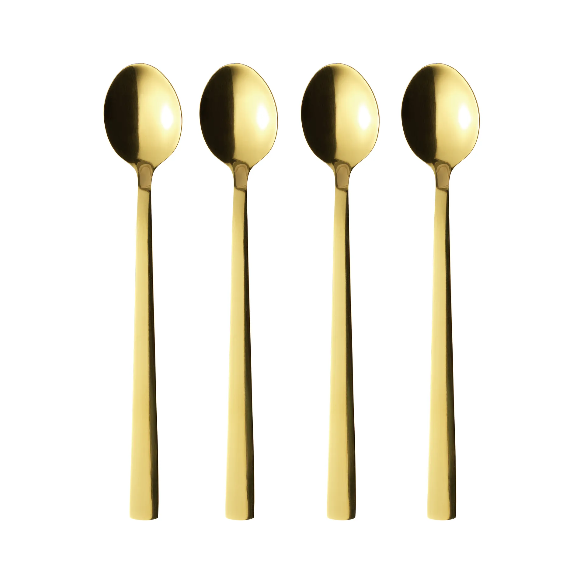 4 Cucharillas de café con leche Raw, Gold Aida