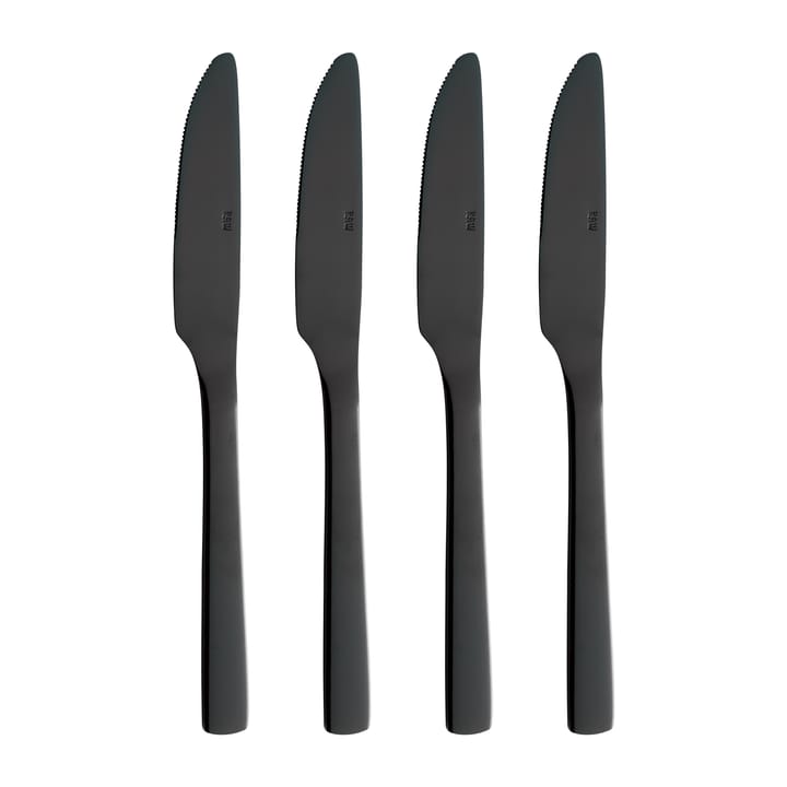 4 Cuchillos de mesa Raw - negro - Aida