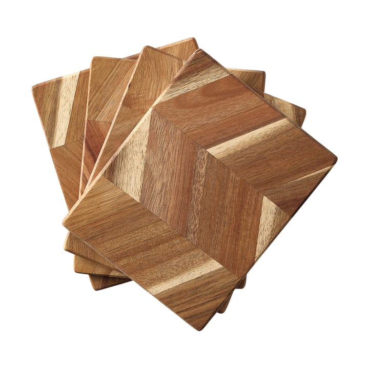 4 Tablas de cortar dibujo en espiga 12x15 cm - Madera de acacia - Aida