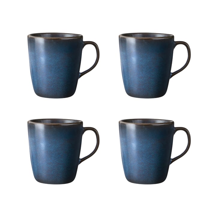 4 Tazas con asa Raw 35 cl - Midnight blue - Aida