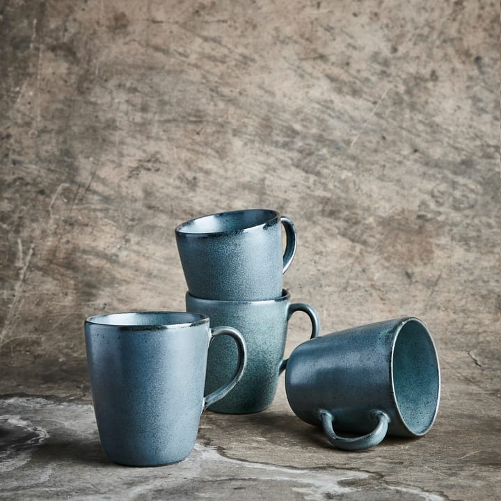 4 Tazas con asa Raw 35 cl, Northern green Aida