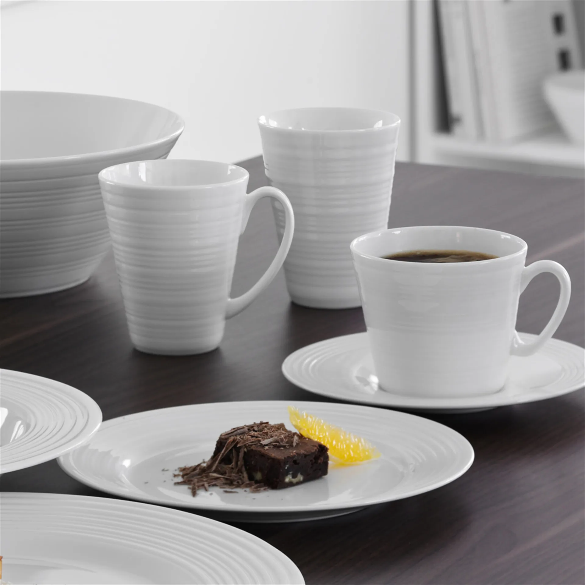 4 Tazas de café y platos Passion, 30 cl Aida
