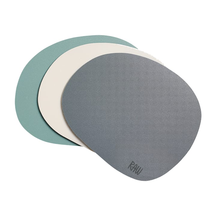 6 Posavasos Raw silicona, gris Aida