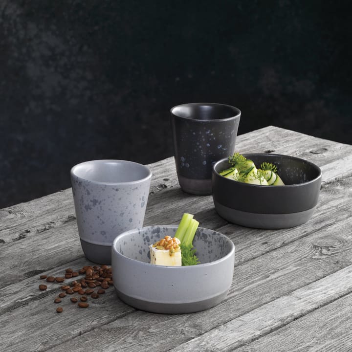 Bol Raw Ø13,5 cm, negro con puntos Aida