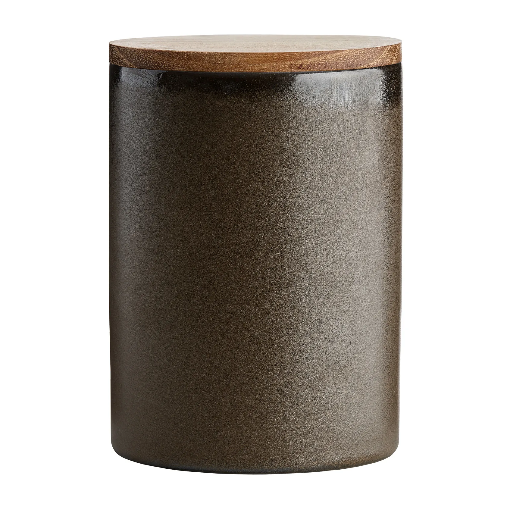 Bote con tapa Raw 15 cm, Metallic brown Aida