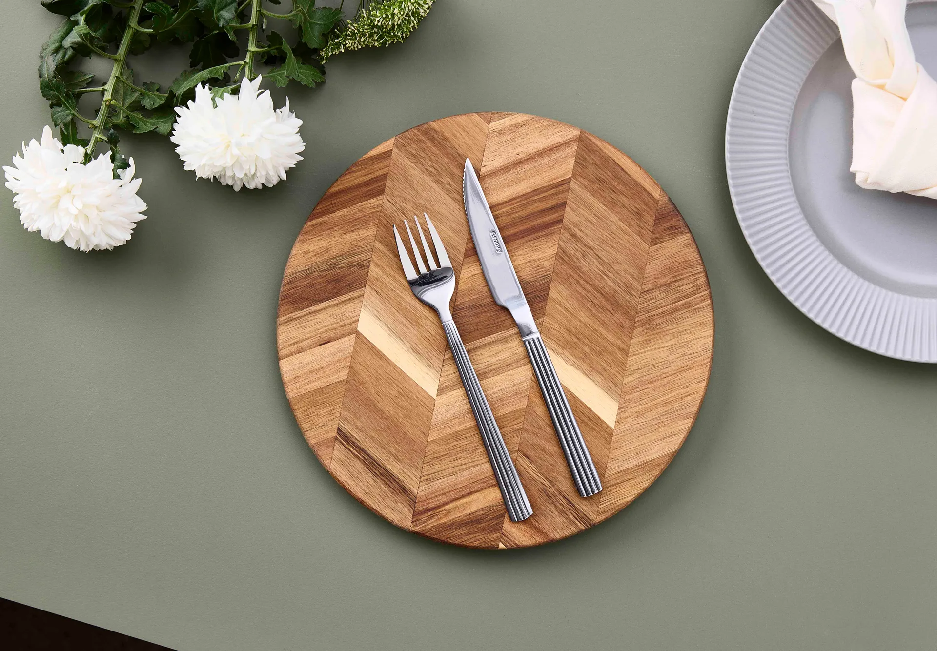 Cuchillo de carne Groovy, Acero inoxidable Aida