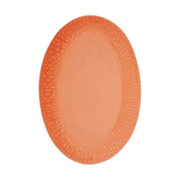 Fuente ovalada Confetti - Albaricoque, 25,5 × 36 cm - Aida