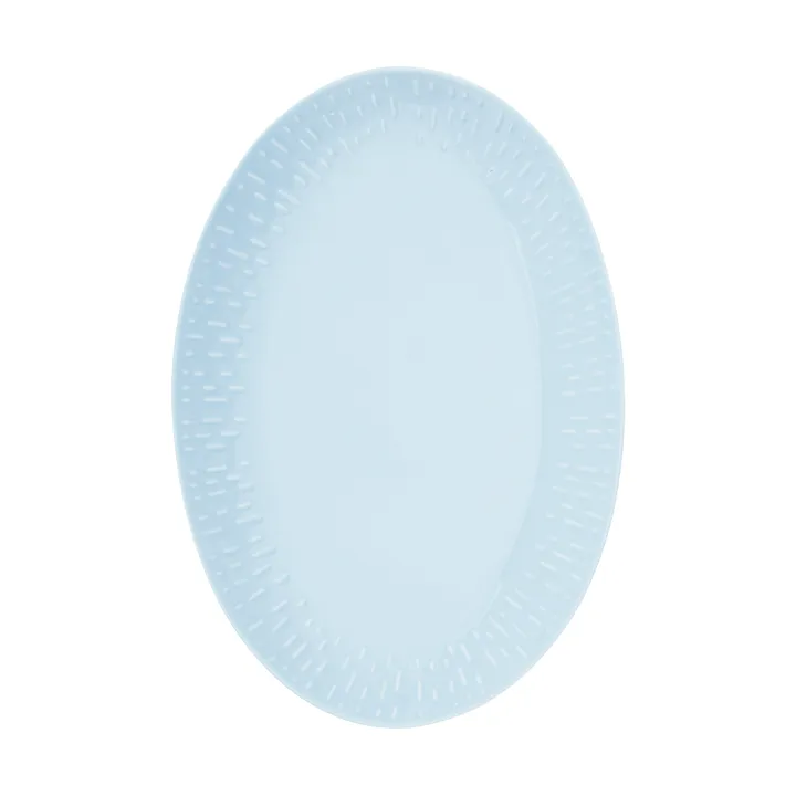 Fuente ovalada Confetti - Aqua, 25,5 × 36 cm - Aida