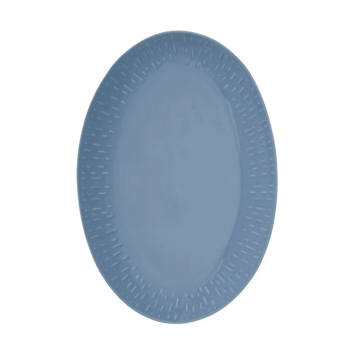 Fuente ovalada Confetti - Blueberry, 25,5 x 36 cm - Aida