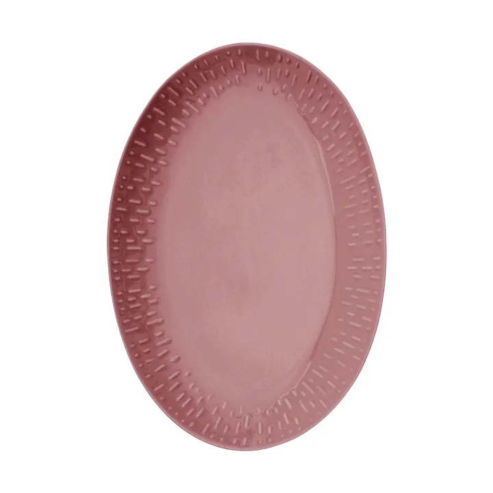 Fuente ovalada Confetti - Burdeos, 25,5 × 36 cm - Aida