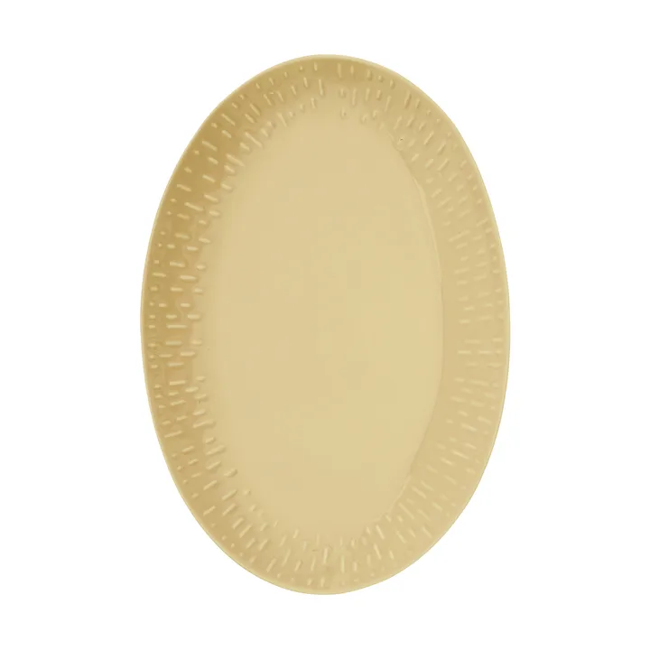 Fuente ovalada Confetti - Mostaza, 25,5 x 36 cm - Aida