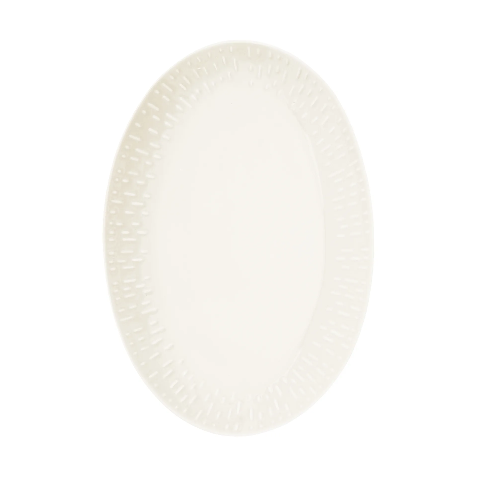 Fuente ovalada Confetti, Vainilla, 25,5 × 36 cm Aida