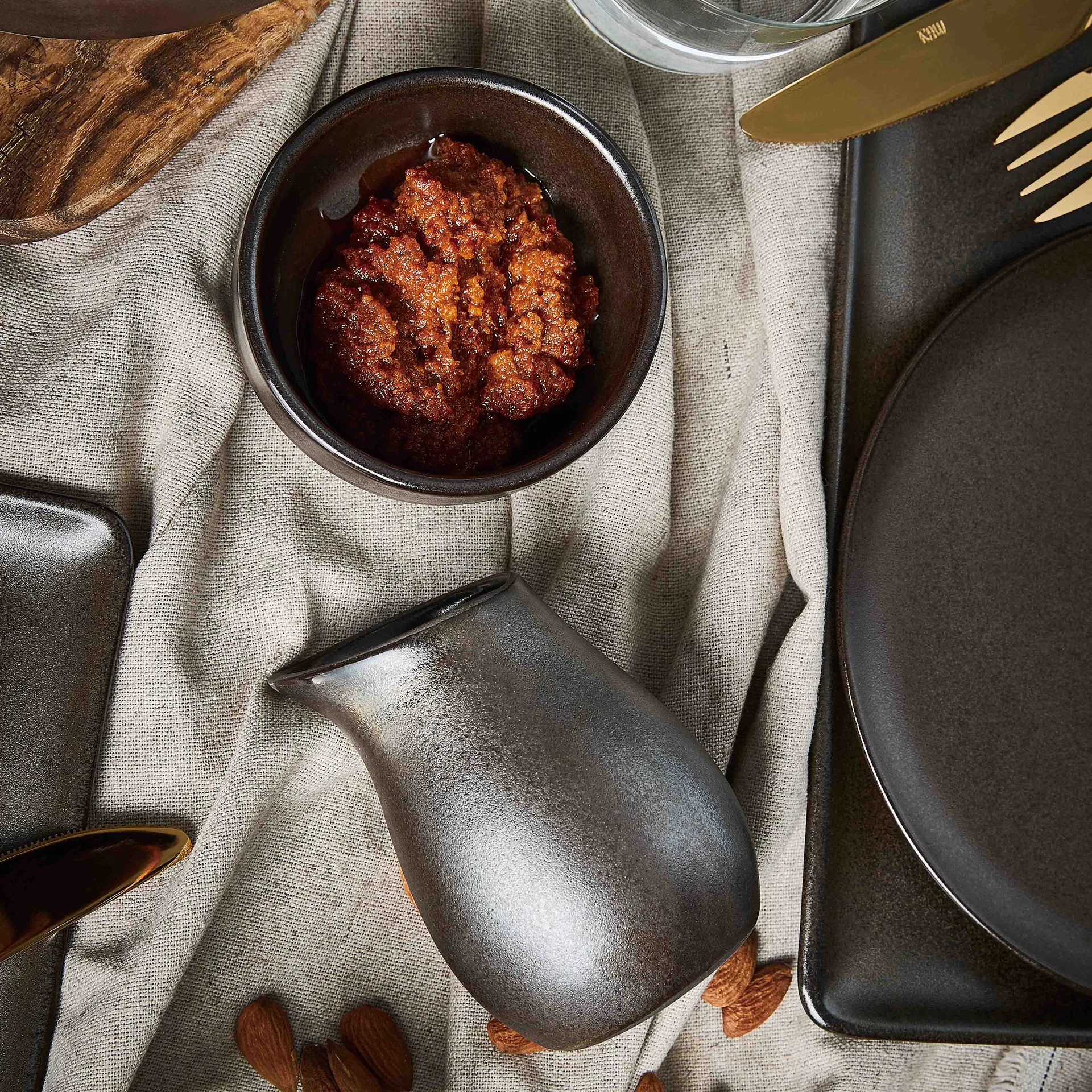 Jarra de nata Raw 20 cl, Metallic brown Aida