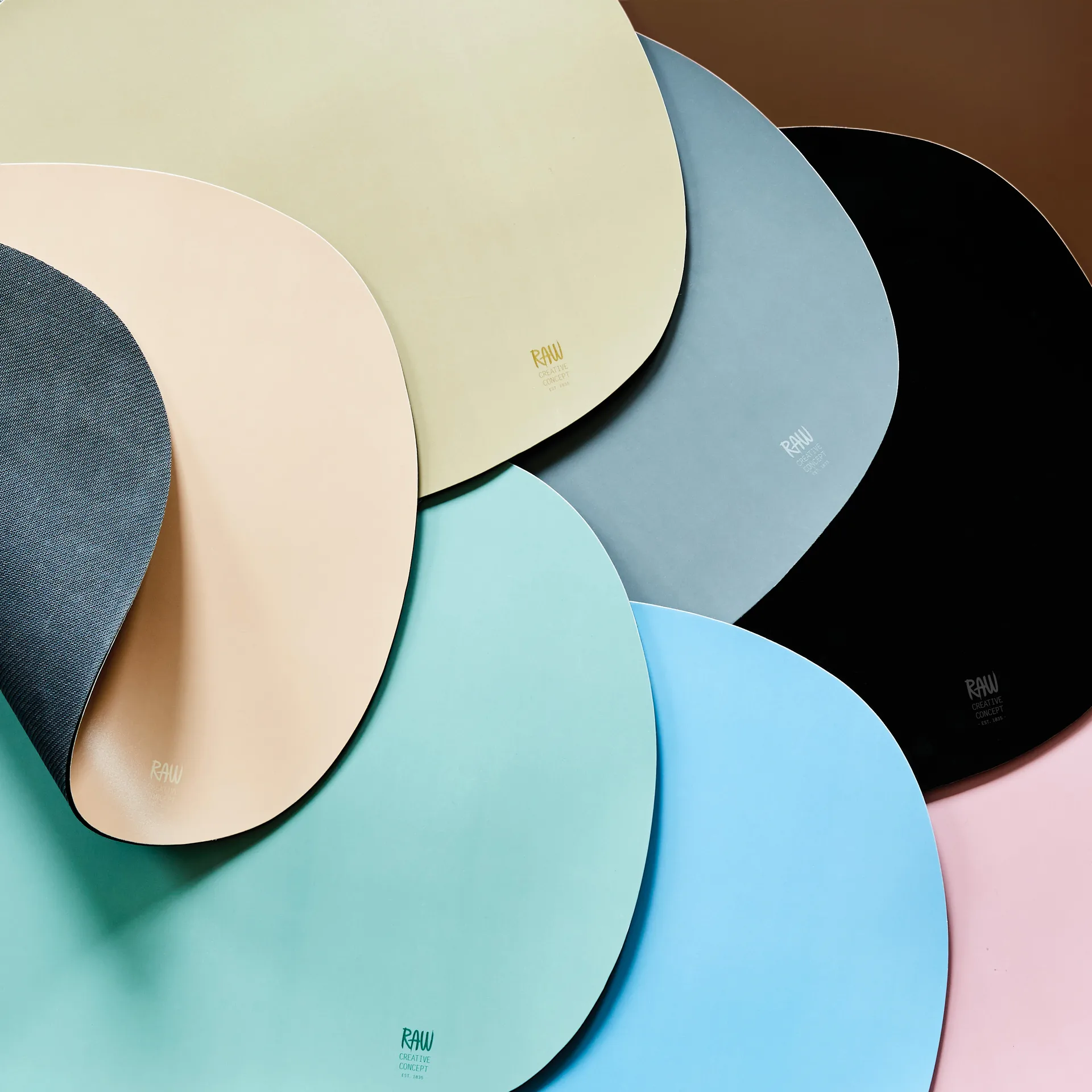 Mantel individual de silicona Raw creative 41x33,5 cm, Verde Aida