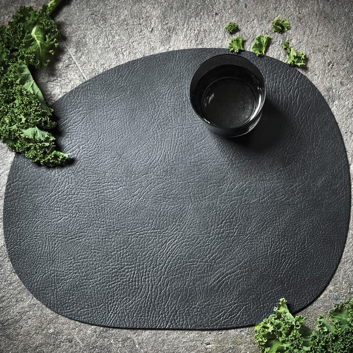 Mantel individual Raw cuero, Black buffalo (negro) Aida