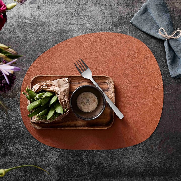 Mantel individual Raw cuero, Cinnamon brown buffalo Aida