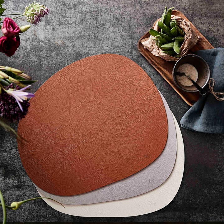 Mantel individual Raw cuero, Cinnamon brown buffalo Aida